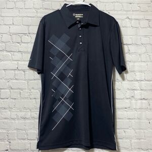Sunice Men's Polo Shirt with Gray and White Pattern